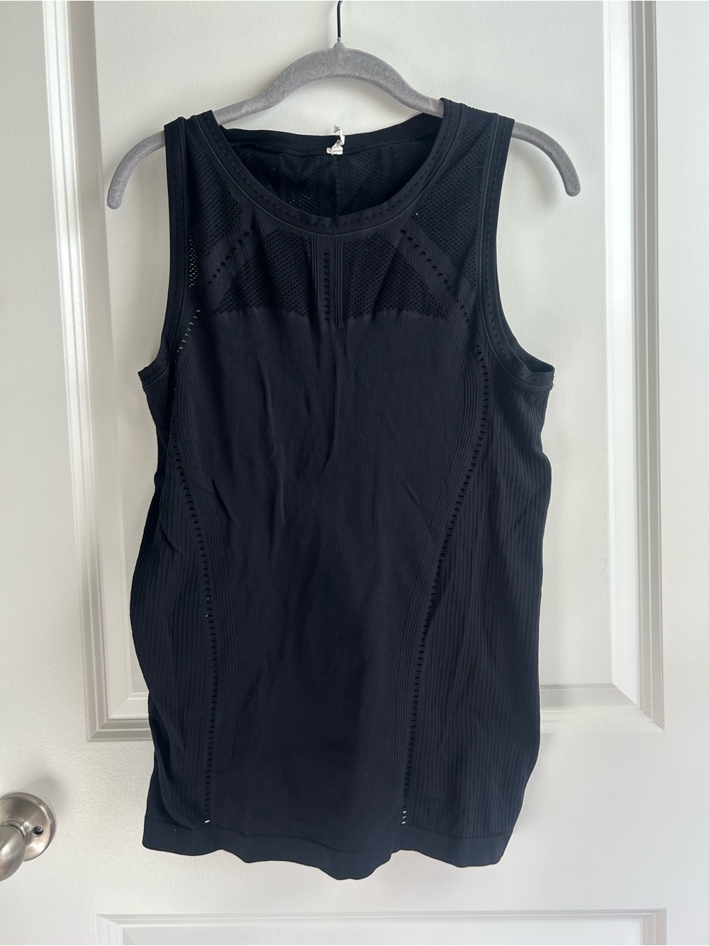 Athleta Black Performance Mesh-Panel Tank Top